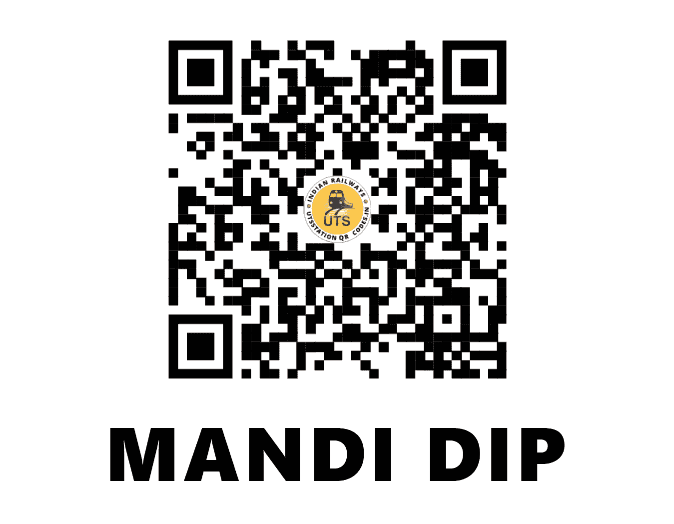 UTS QR Code for MANDI DIP - MDDP (WC - MADHYA PRADESH)